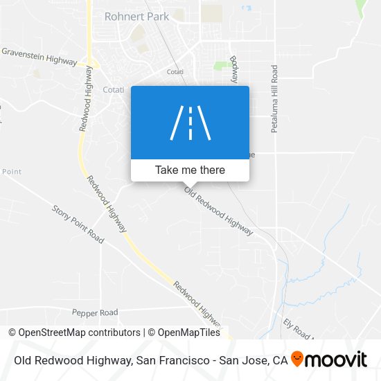 Mapa de Old Redwood Highway