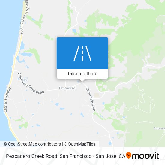 Pescadero Creek Road map