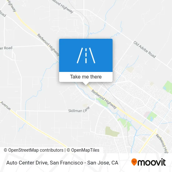 Auto Center Drive map
