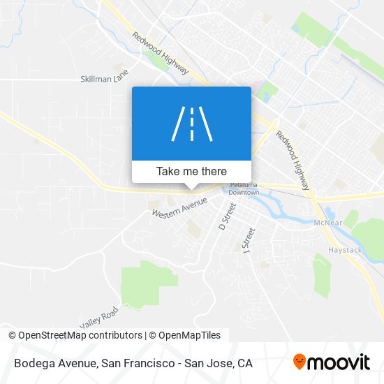 Bodega Avenue map