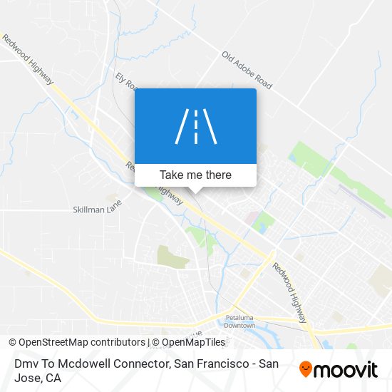 Mapa de Dmv To Mcdowell Connector