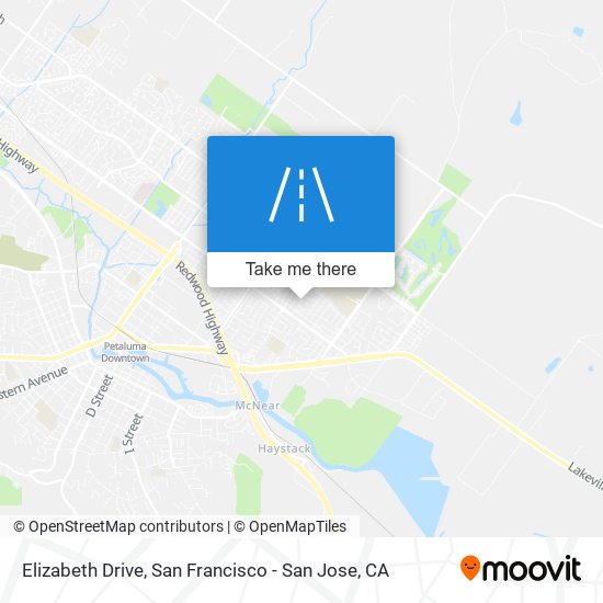 Mapa de Elizabeth Drive