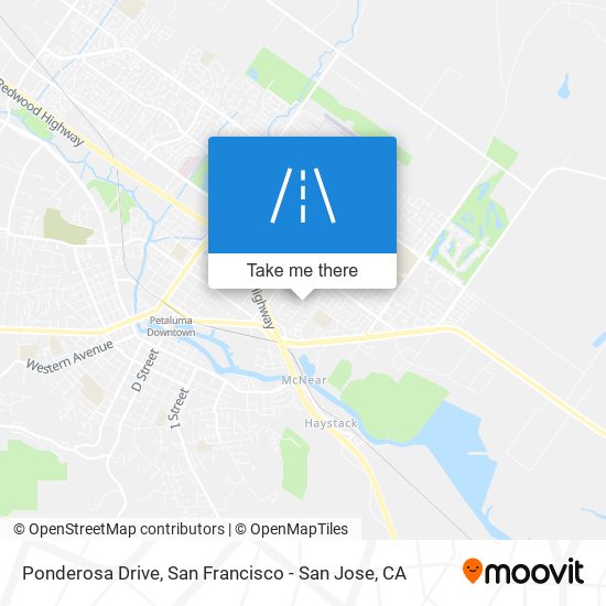 Ponderosa Drive map