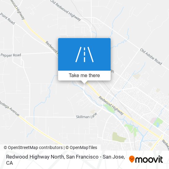 Redwood Highway North map