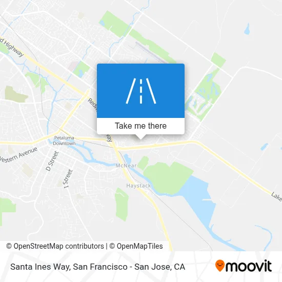 Santa Ines Way map