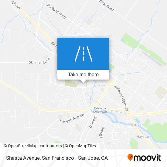 Shasta Avenue map