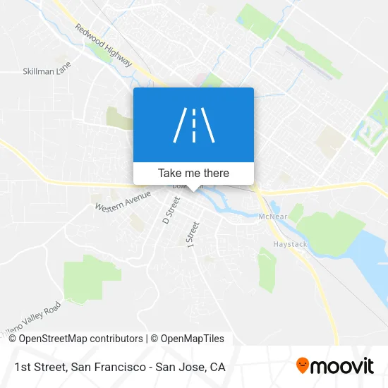 1st Street map