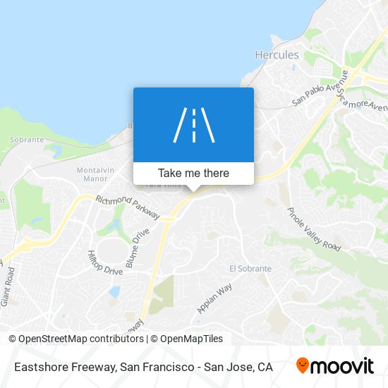 Eastshore Freeway map