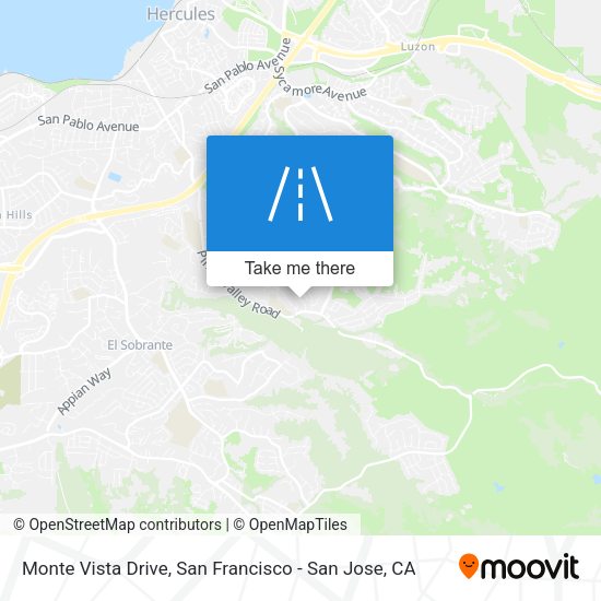 Monte Vista Drive map