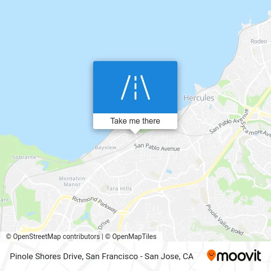 Pinole Shores Drive map