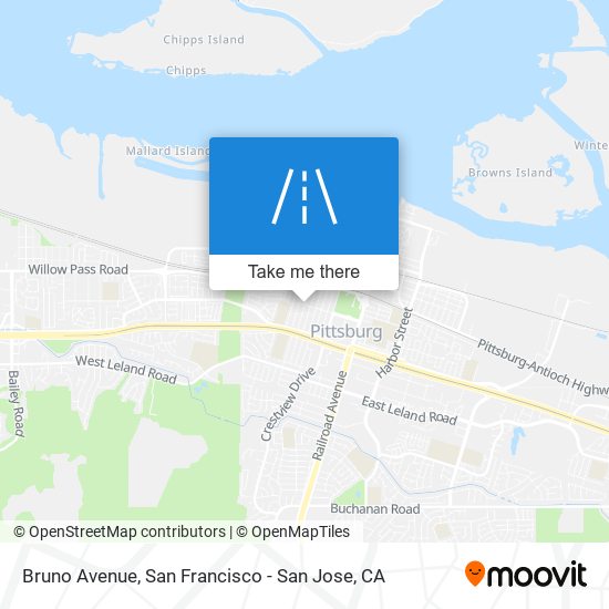 Bruno Avenue map