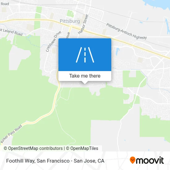 Foothill Way map
