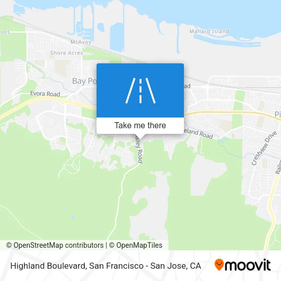 Mapa de Highland Boulevard