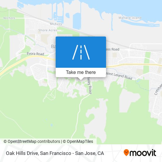 Oak Hills Drive map