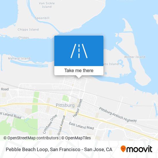 Pebble Beach Loop map