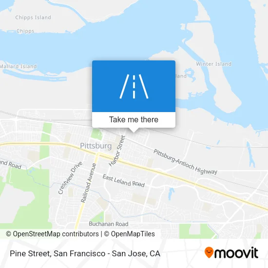 Pine Street map