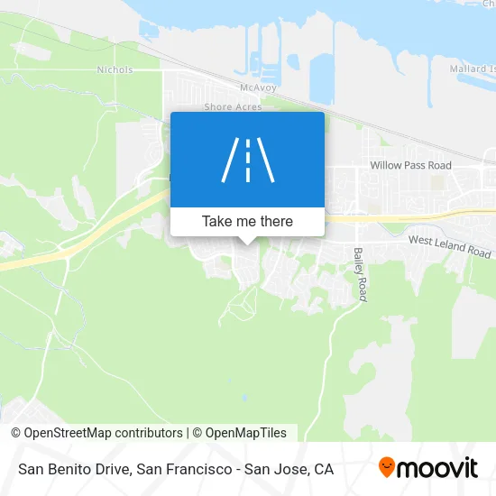 San Benito Drive map