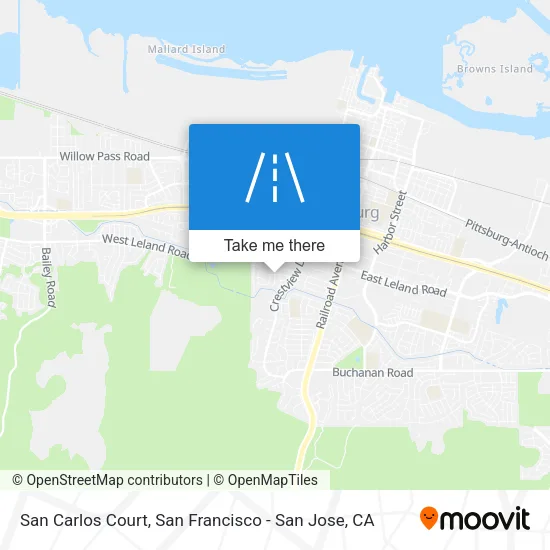 San Carlos Court map
