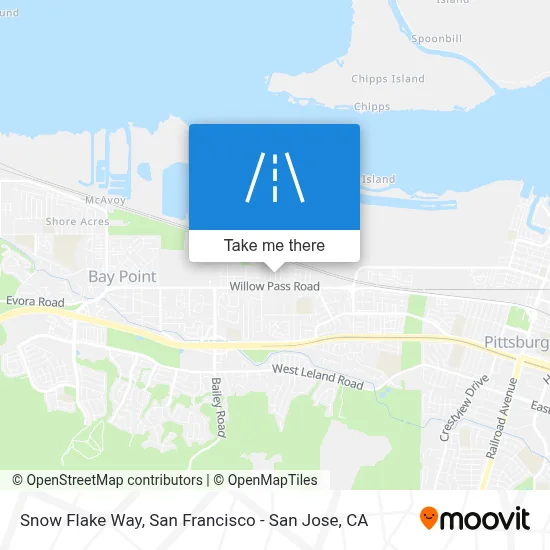 Snow Flake Way map
