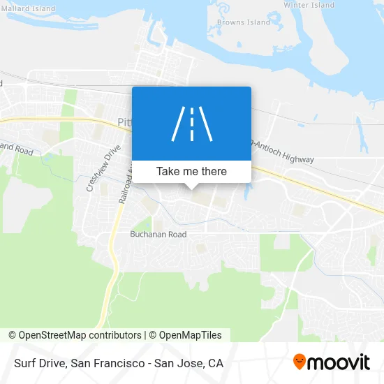 Surf Drive map