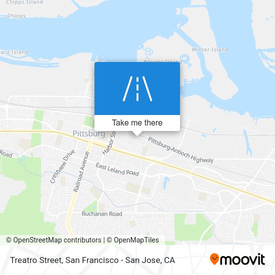 Mapa de Treatro Street