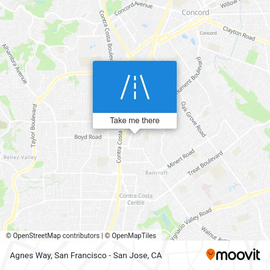 Agnes Way map