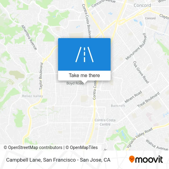 Campbell Lane map