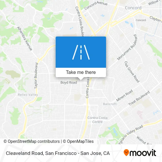 Cleaveland Road map