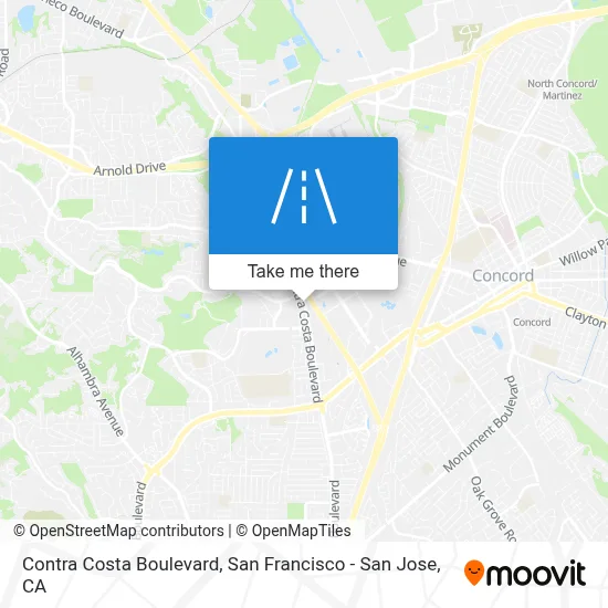 Contra Costa Boulevard map
