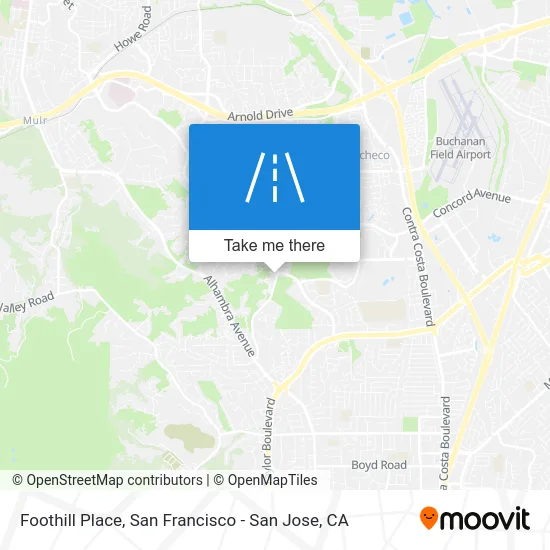 Foothill Place map