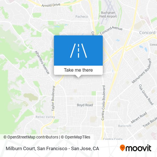 Milburn Court map