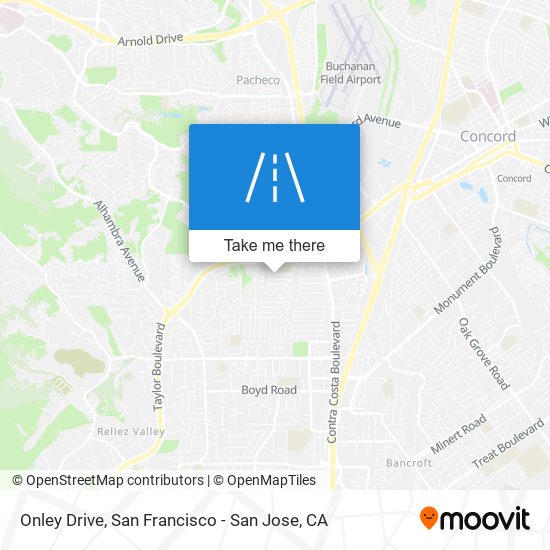 Onley Drive map