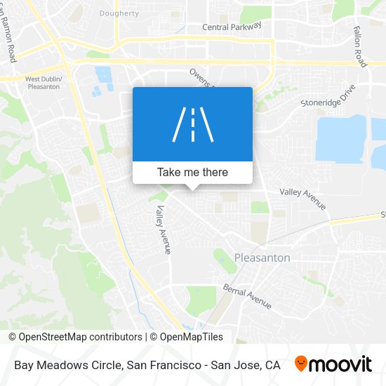Mapa de Bay Meadows Circle