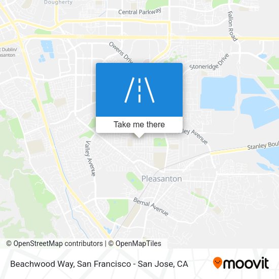 Beachwood Way map