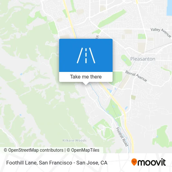 Foothill Lane map
