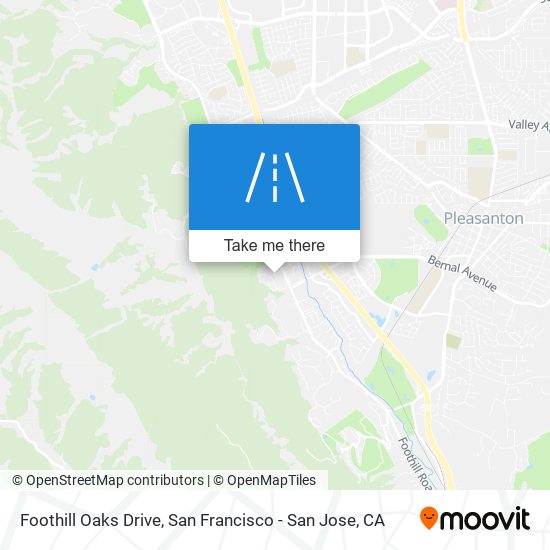 Mapa de Foothill Oaks Drive