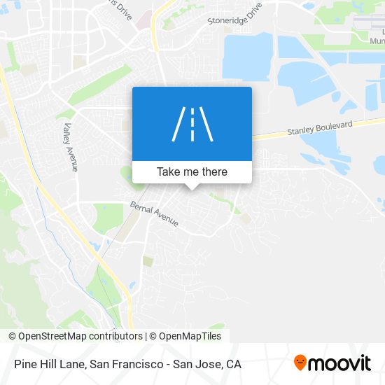 Pine Hill Lane map