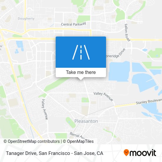 Tanager Drive map