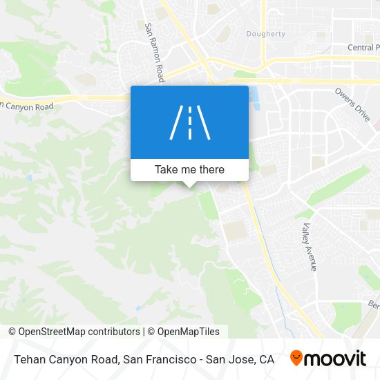 Tehan Canyon Road map
