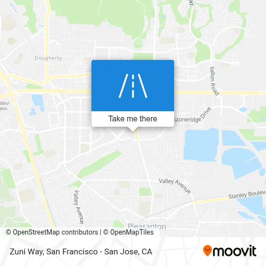 Zuni Way map
