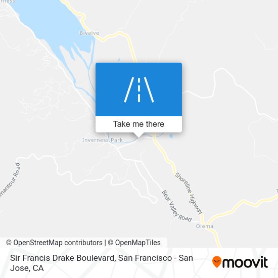 Sir Francis Drake Boulevard map