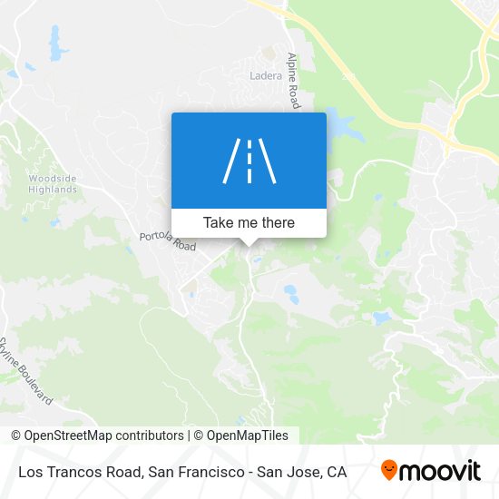 Mapa de Los Trancos Road
