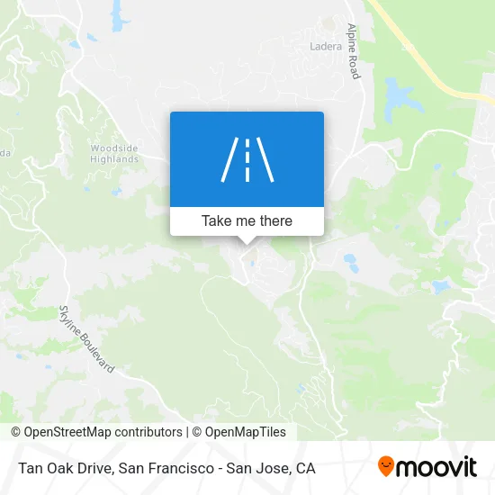 Tan Oak Drive map