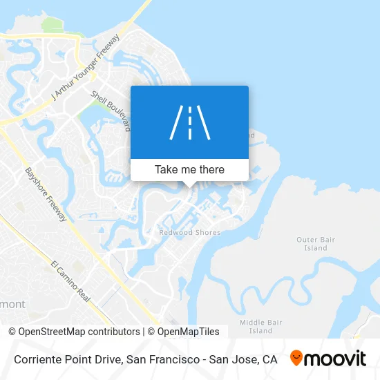 Corriente Point Drive map