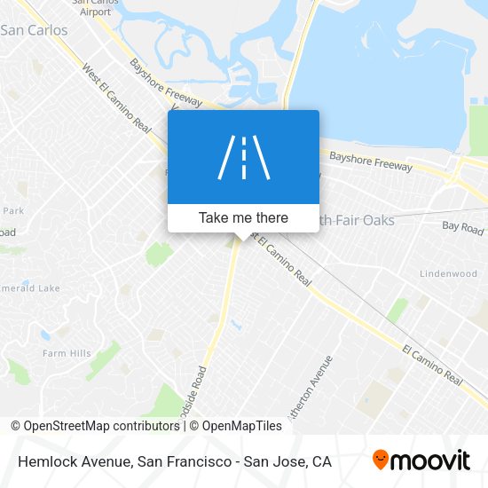 Mapa de Hemlock Avenue