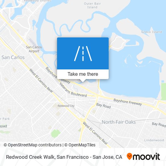 Mapa de Redwood Creek Walk