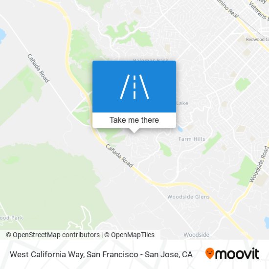 West California Way map
