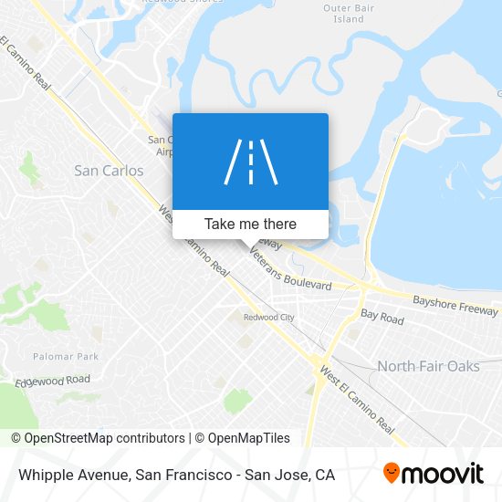 Mapa de Whipple Avenue