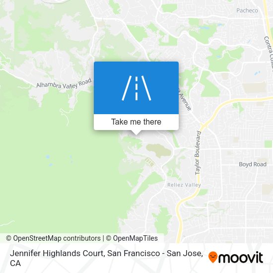 Mapa de Jennifer Highlands Court