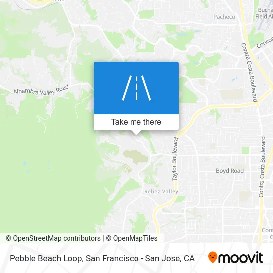 Pebble Beach Loop map